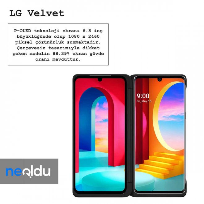 LG Velvet ekran boyutu