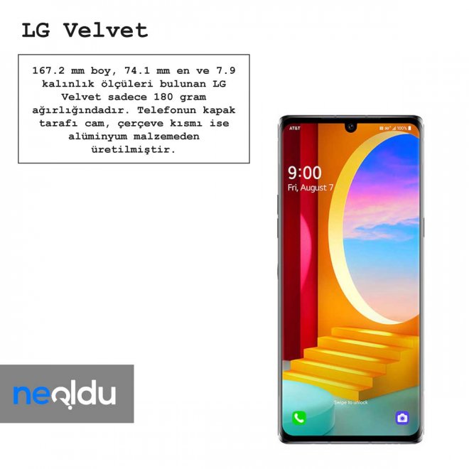 LG Velvet renk seçeneği