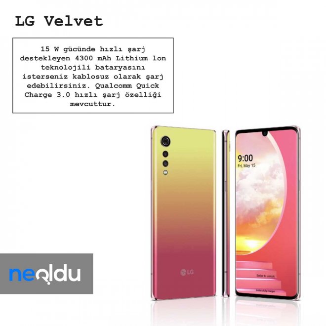 LG Velvet batarya