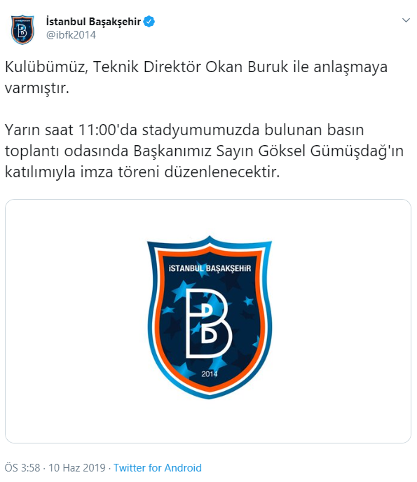 Medipol Basaksehir De Okan Buruk Donemi Basladi