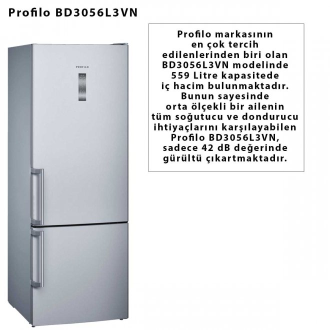 Profilo Bd2058l2vv A 514 Lt Cift Kapili Buzdolabi Inox Fiyatlari