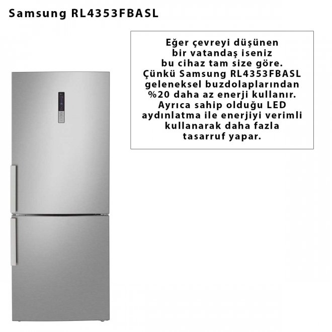 Samsung Rl4353fbasl Tr A 473 Lt No Frost Buzdolabi Fiyati